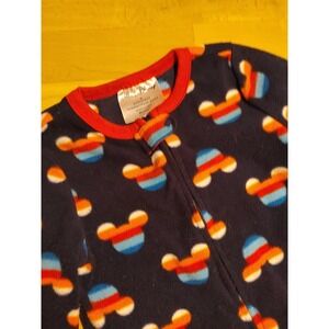 Disney Unisex Sz 5 Fleece Zip One Piece With Feet‎ Mickey Mouse Head Baby Gap
